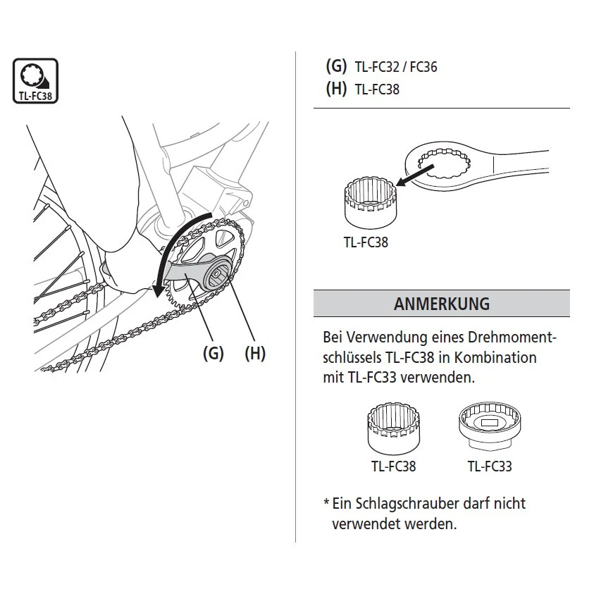 Shimano TL-FC38 Borgringgereedschap Voor Kettingbladmontage 4 Shimano TL-FC38 Borgringgereedschap Voor Kettingbladmontage - Afbeelding 2