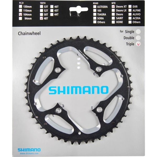 Shimano Deore XT FC-T780 / FC-T781 Kettingblad 4-Arm - 3x10-Voudig - Zwart 5 Shimano Deore XT FC-T780 / FC-T781 Kettingblad 4-Arm - 3x10-Voudig - Zwart - Afbeelding 3