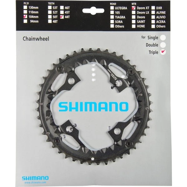 Shimano Deore XT FC-T780 / FC-T781 Kettingblad 4-Arm - 3x10-Voudig - Zwart 7 Shimano Deore XT FC-T780 / FC-T781 Kettingblad 4-Arm - 3x10-Voudig - Zwart - Afbeelding 5