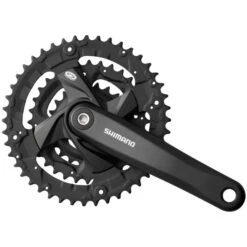 Shimano FC-M371 Crank Set With Chainguard - 3x9-speed - 48-36-26 - Black -Shimano 120666 01 d 203773
