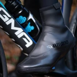 Shimano S2100D Shoe Cover - Black -Shimano shimano cw fabw ts62u s2100d shoe cover 04 892836