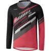 Shimano Myoko MTB Fietsshirt Met Lange Mouwen - Black Red -Shimano shimano myoko longsleeve jersey red 2 956431