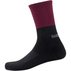 Shimano Original Wool Tall Fietssokken - Black/maroon