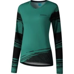 Shimano Saiko Dames Fietsshirt Met Lange Mouwen - Green