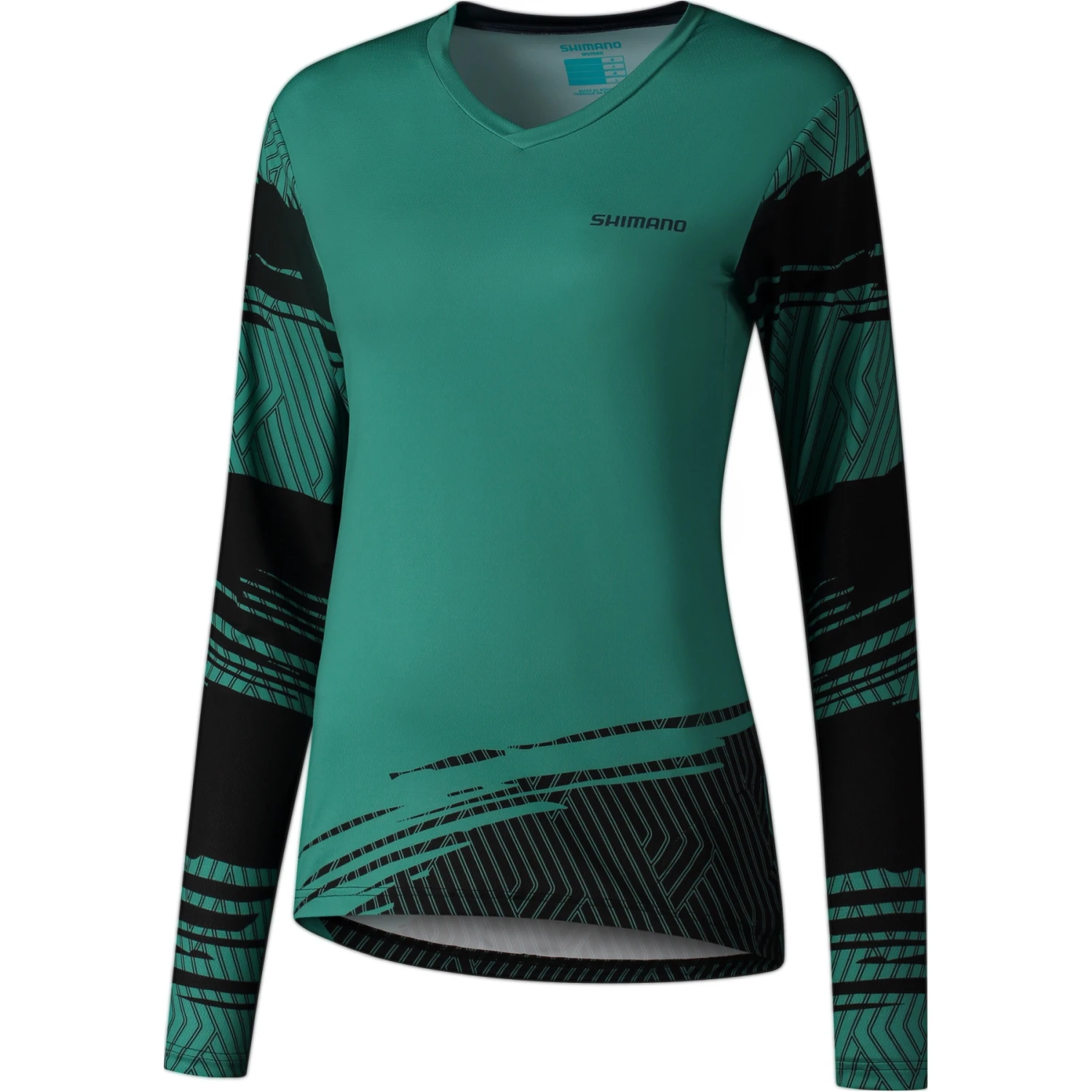 Shimano Saiko Dames Fietsshirt Met Lange Mouwen - Green 3 Shimano Saiko Dames Fietsshirt Met Lange Mouwen - Green