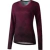 Shimano Saiko Dames Fietsshirt Met Lange Mouwen - Red -Shimano shimano saiko mtb damen langarmtrikot 5 1150887