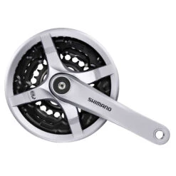 Shimano Tourney FC-TY501 Crankset 3x6/7/8 - With Chain Guard - Silver