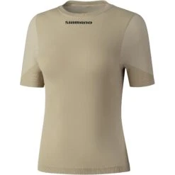 Shimano Dames Baselayer Met Korte Mouwen - Beige